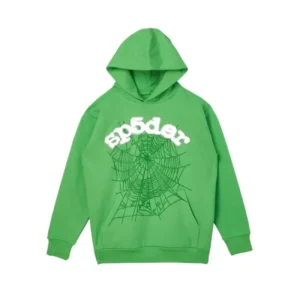 Green Sp5der Web Hoodies