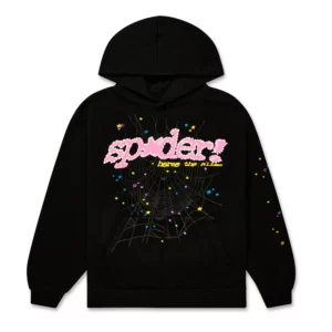 Black P*Nk sp5der V2 Hoodie